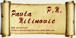 Pavla Milinović vizit kartica